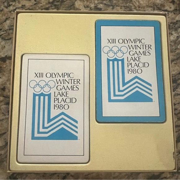 Vtg 1980 Olympic Winter Games Lake Placid Playing Cards Old Stock MIRACLE ON ICE - Picture 2 of 5